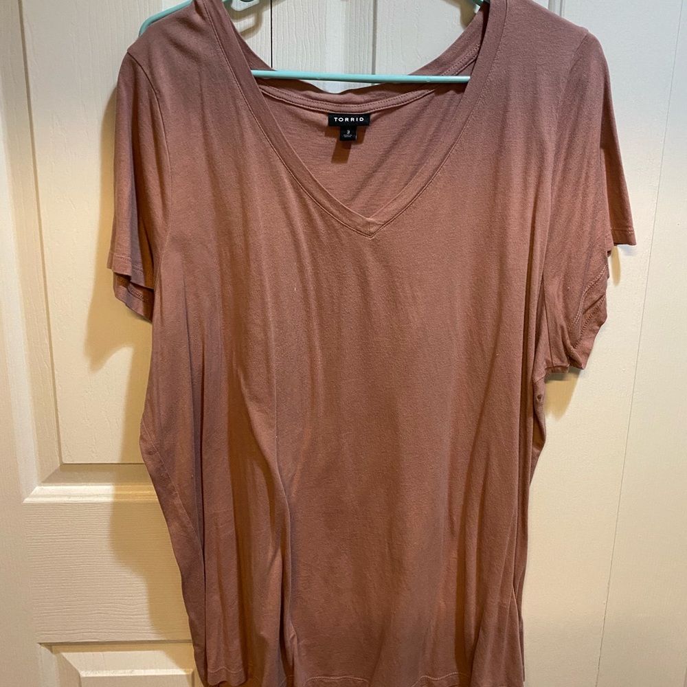 Torrid Dusty Pink V-Neck
